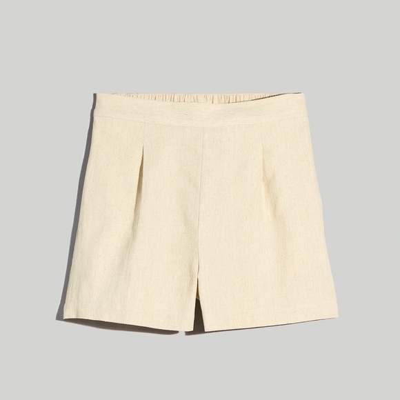 Madewell Clean Pull-On Shorts in Linen-Cotton NJ683 - Picture 4 of 6
